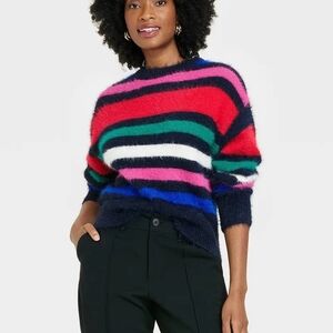 a new day Multicolor Striped Sweater